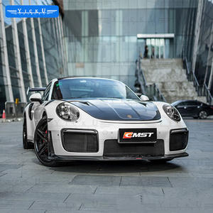 YICKU fibra de carbono para <span class=keywords><strong>Porsche</strong></span> <span class=keywords><strong>911</strong></span> 991,1 991,2 2013-2018 actualización GT2 <span class=keywords><strong>RS</strong></span> CMST estilo cuerpo Kit parachoques delantero parachoques trasero Spoiler - Product Image 2