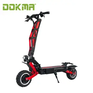 Dokma DKS red blue black electric kick scooter 60V 3200W*2 dual motor U7 light fast speed 100km long range