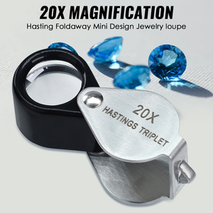 Pocket-size 20x Jewelry Loupe Magnification High-quality W/ Optical Glass Triplet Lens, Stainless Body, Foldaway <b>Watch</b> Repair - Product Image 6