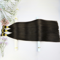 Ekstensi Rambut Manusia Eropa Berkualitas Tinggi 100% Handtied Weft Semua Handmade Weft Double Drawn Ends Invisible Weft Grosir