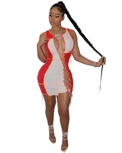 HANO 2024 donna alla moda abiti Sexy Maxi abiti Night Club signore <span class=keywords><strong>Casual</strong></span> <span class=keywords><strong>taglie</strong></span> <span class=keywords><strong>forti</strong></span> abiti estivi da ragazza - Product Image 2