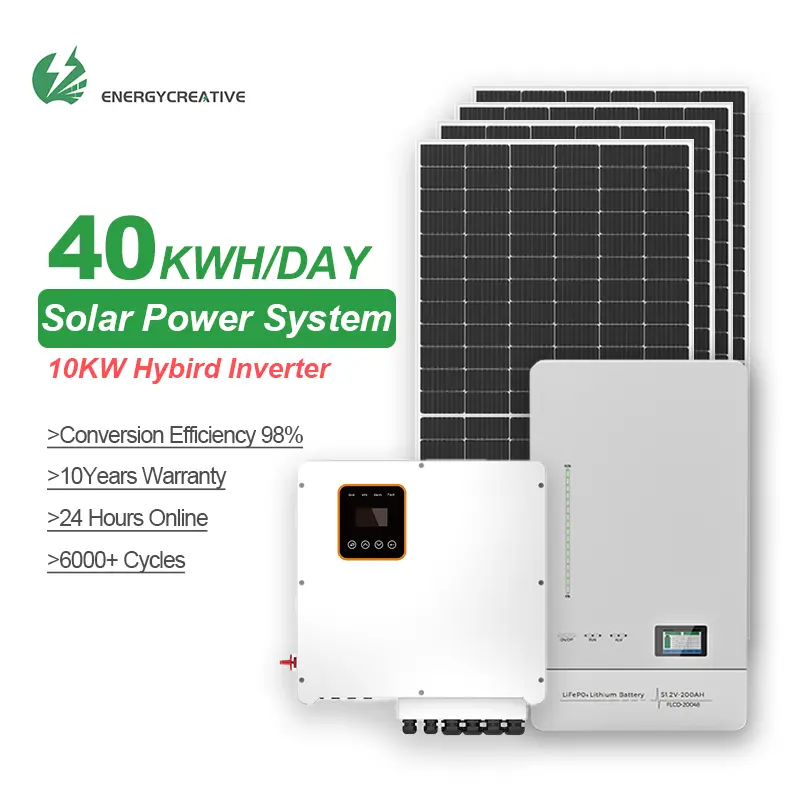 EnergyCreative EU送料無料8KWPVシステム10KW12KW家庭用商用ソーラーパネルシステム20KW30KWソーラーエネルギーシステム