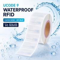 Étiquette RFID UHF en papier enduit imperméable UCODE 9 ISO 18000-6C pour la prévention des pertes et la lutte contre le vol en magasin
