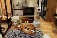 Maison de conteneur d'expédition préfabriquée extensible de 20 pieds et 40 pieds Cabine d'arrière-cour Petites maisons de conteneur avec buanderies