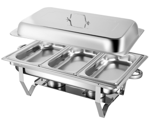 Réchaud à alcool en gros de haute qualité en acier inoxydable 9L chauffe-plats ensemble de buffet pour le chauffage des aliments poêle à manger - Product Image 1