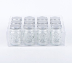 TW762W 120Ml Trái Tim Nổi Thiết Kế Thủy Tinh Mini <span class=keywords><strong>Mason</strong></span> <span class=keywords><strong>Jar</strong></span> Với Vít Kim Loại Nắp - Product Image 1