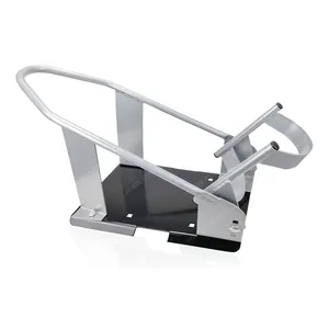 Motorcycle Wheel Chock Adjustable Cradle Holder for Standard Removable Front Wheels Stand Trailer