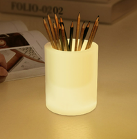 Porte-stylo multifonctionnel en silicone avec lumière d'ambiance pour le rangement de petits objets, veilleuse et lumière d'ambiance pour la décoration intérieure
