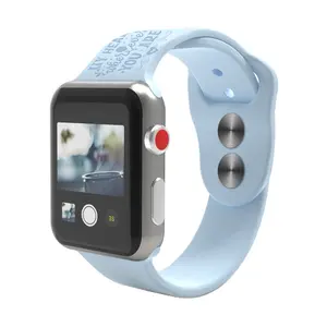Bracelets en Silicone avec gravures au Laser, personnalisés, nouveau Design pour bracelet Apple, pièces