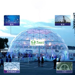 Evento al aire libre de <span class=keywords><strong>PVC</strong></span> impermeable prefabricada glamping carpa de cúpula geodésica casa - Product Image 5