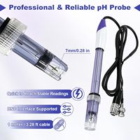 Sonde pH WEIAI en époxy 0-14 pH avec connecteur BNC pour laboratoire, industrie, traitement des eaux usées, aquaculture, hydroponie – Électrode pH