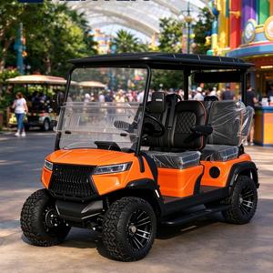 Carrito de Golf Eléctrico Todoterreno para 4 Pasajeros, Buggy de Golf Equipado con Pantalla Grande Multifuncional y Audio - Product Image 1