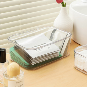 Transparent Acrylic <b>Storage</b> <b>Box</b> With Lid Desktop Organizer For Cosmetics Stationery Snacks Miscellaneous Items <b>Small</b> Size Large - Product Image 4