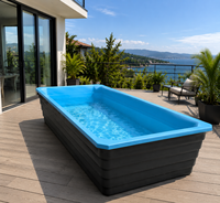 Coque de piscine en fibre de verre sur mesure, revêtement de piscine composite préfabriqué pour piscine conteneur, vente en gros directe d'usine