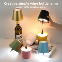 Lampe de bar à intensité variable portable, lampe de nuit rechargeable à LED, lampe de table à insérer dans une bouteille, lampe de bureau, lampe LED à brancher, lumière de bar et de restaurant