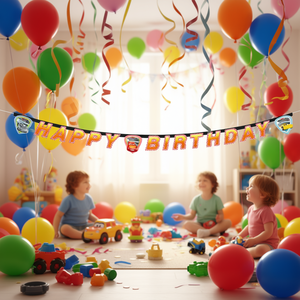 Bannière en papier Happy Birthday Cars 2M, décoration de fête, lot de 2 - Product Image 1