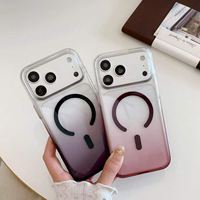 Coques de téléphone portable originales antichoc ultra-fines avec anneau magnétique et dégradé mat, personnalisées en usine pour iPhone 17 18 Pro Max