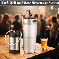 Raccords de fût à verrouillage à bille, connecteurs de fût à bière Corny avec filetage MFL en acier inoxydable 5/16\" et 1/4\", écrous pivotants pour brassage à domicile