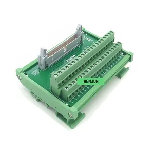 IDC40P Idc 40 Pin-C Male Connector Naar 40 P Klemmenblok Breakout Board Adapter Plc Relais Terminals Din rail Montage Met Shell