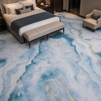 Tapis d'hôtel de luxe, design personnalisé 3D, tapis imprimé en nylon pour chambre d'hôtel 5 étoiles