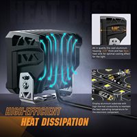 Luces Antiniebla LED de 4 Pulgadas y 60 W con Luz de Circulación Diurna Ámbar, Luz de Trabajo LED Auxiliar Superpotente para Camiones Todoterreno, UTV, ATV, SUV, 4x4