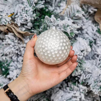 Ornements de Noël personnalisables en verre soufflé à la main, thèmes sportifs (golf, football, basketball), avec personnages de joueurs et maillots, pour suspension haut de gamme