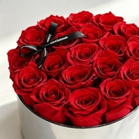 Coffret de roses éternelles stabilisées, véritables et immortelles, pour la fête des mères et la Saint-Valentin, vente en gros