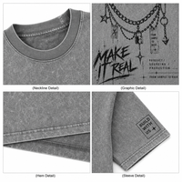 T-shirt en coton délavé à l'acide 230 GSM, disponible en 10 couleurs, coupe ample avec épaules tombantes pour homme, OEM ODM, marque privée, vente en gros