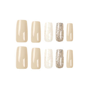 Nouveaux produits : Faux ongles en acrylique <span class=keywords><strong>nude</strong></span> brillants de haute qualité à presser pour usage quotidien, fournitures d'art ongulaire 3D, naturels et confortables - Product Image 3