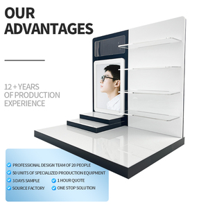 Gian hàng đa năng Acrylic 5 lớp kính quang học và Kính mát hiển thị đứng với thương hiệu và đèn LED cho chủ đề hiển thị - Product Image 1