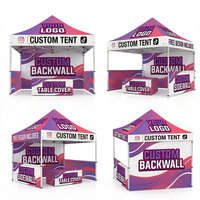 Tente pliante commerciale robuste 10x10 imperméable avec structure en aluminium pour salons professionnels et événements publicitaires