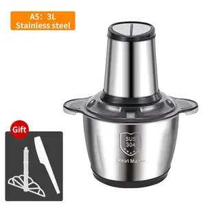Hot Sell Cheap Factory Price Kitchen Food Meat Mincer Chopper Best Home Mini Stainless Steel 2l 3l Electric Meat Grinder