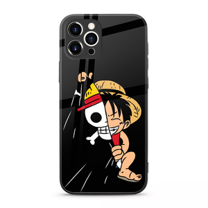 เคสโทรศัพท์กระจกลายอะนิเมะแบบวันพีช,เคสโทรศัพท์สำหรับ <span class=keywords><strong>Iphone</strong></span> 11 Pro Xr <span class=keywords><strong>Xs</strong></span> <span class=keywords><strong>Max</strong></span> 12 A51 A71 S10 S20 - Product Image 5