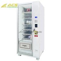 Distributeur automatique ACS de boissons, cosmétiques, accessoires capillaires, poudre pressée et cils, avec paiement par billet de banque, capacité 150-200, design personnalisé
