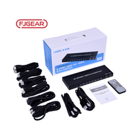 HK801 Fjgear Nouveau design Sélecteur manuel 3840*2160@30Hz Commutateur HDMI 8 entrées 1 sortie Commutateur KVM HDMI