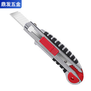 มีดอเนกประสงค์สแตนเลส A-100 ด้ามจับสีแดง 16.5 ซม. มีดตัดอุตสาหกรรมพร้อมคุณสมบัติเปลี่ยนใบมีด - Product Image 2