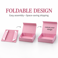 Boîte cadeau magnétique pliable de luxe personnalisée, boîte d'emballage rigide en papier pliable avec logo personnalisé pour cadeaux, vêtements, cosmétiques