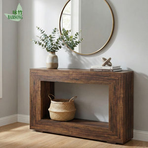 <span class=keywords><strong>Table</strong></span> <span class=keywords><strong>console</strong></span> <span class=keywords><strong>2026</strong></span> marron antique, meuble d'entrée avec étagère ouverte, personnalisable, moderne, pour villa, écologique, vente en gros, salon - Product Image 4