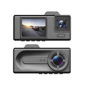 Caméra embarquée 3 canaux DVR 1080P avec WiFi intégré, vision nocturne, enregistrement en boucle et écran IPS - Product Image 1