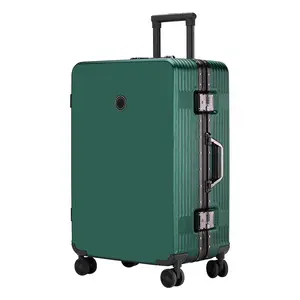 2024 nuova tendenza personalizzabile colori ABS set bagagli 20 24 28 pollici Trolley da viaggio 4 ruote valigia telaio in alluminio