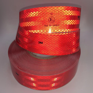 Autocollants réfléchissants pour voitures de grande taille, motif nid d'abeille de qualité diamant ECE 104R Thaïlande, jaune doré, rouge, blanc, matériau PVC - Product Image 2