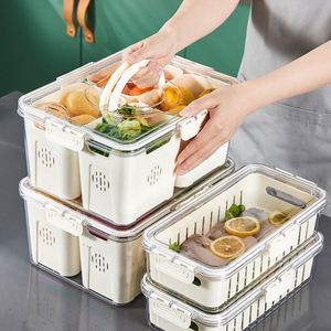 Transparent <b>Plastic</b> Refrigerator <b>Storage</b> <b>Box</b> Food Grade Food Vegetable Preservation - Product Image 3