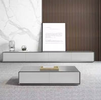 Meuble Centre Table Designs Gain de place Mdf Bois Massif Support TV et Table Basse