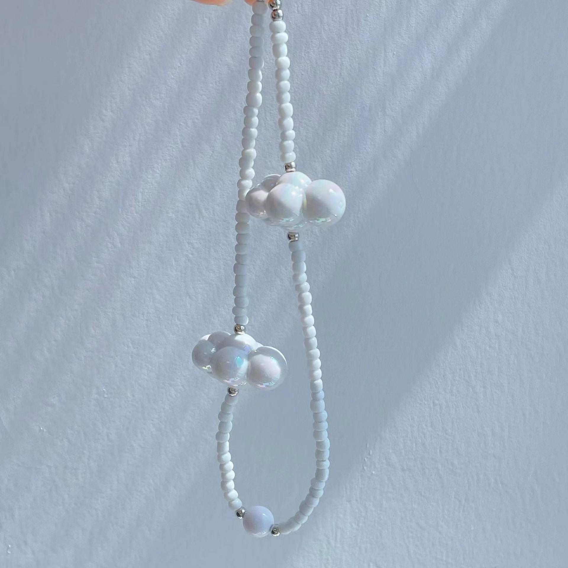 Cloud White Phone Chain