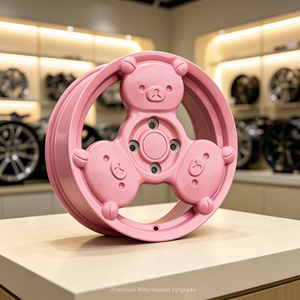 Rines Monobloque Forjados de 15 y 16 Pulgadas con Diseño de Oso Animado, Estilo JDM, para Mini Cooper, Fiat 500, Honda Fit, <span class=keywords><strong>Volkswagen</strong></span> Beetle - Product Image 6