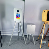 Photomaton rétro en bois YPT avec écran tactile/télécommande Bluetooth/Wi-Fi pour smartphones/iPad/appareil photo reflex, impression en libre-service