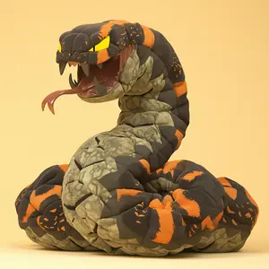 High Quality Realistic Stuffed Snake Toys Wholesale Custom Plush Snake Animal Toy Poisonous Snake Doll