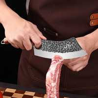 Couteau à désosser en acier inoxydable forgé à la main pour couper la viande de poisson et les légumes en extérieur ou dans une petite cuisine
