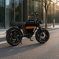 Vélo électrique 48V 400W, capacité de charge de 200 kg, autonomie de 15 à 80 km, pneus larges 20 x 4.0, frein à disque hydraulique, vélo électrique