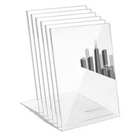 Présentoir de table pliable en acrylique transparent 5x7 pouces, moderne, écologique et léger, double usage, porte-menu et support de signalisation pour mariages